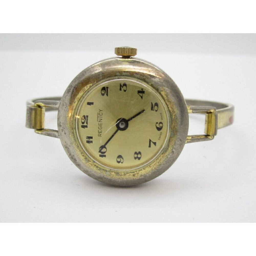 Vtg Regentcy‎ Swiss Hand Wind Analog 29mm Dial Round Watch (H28)